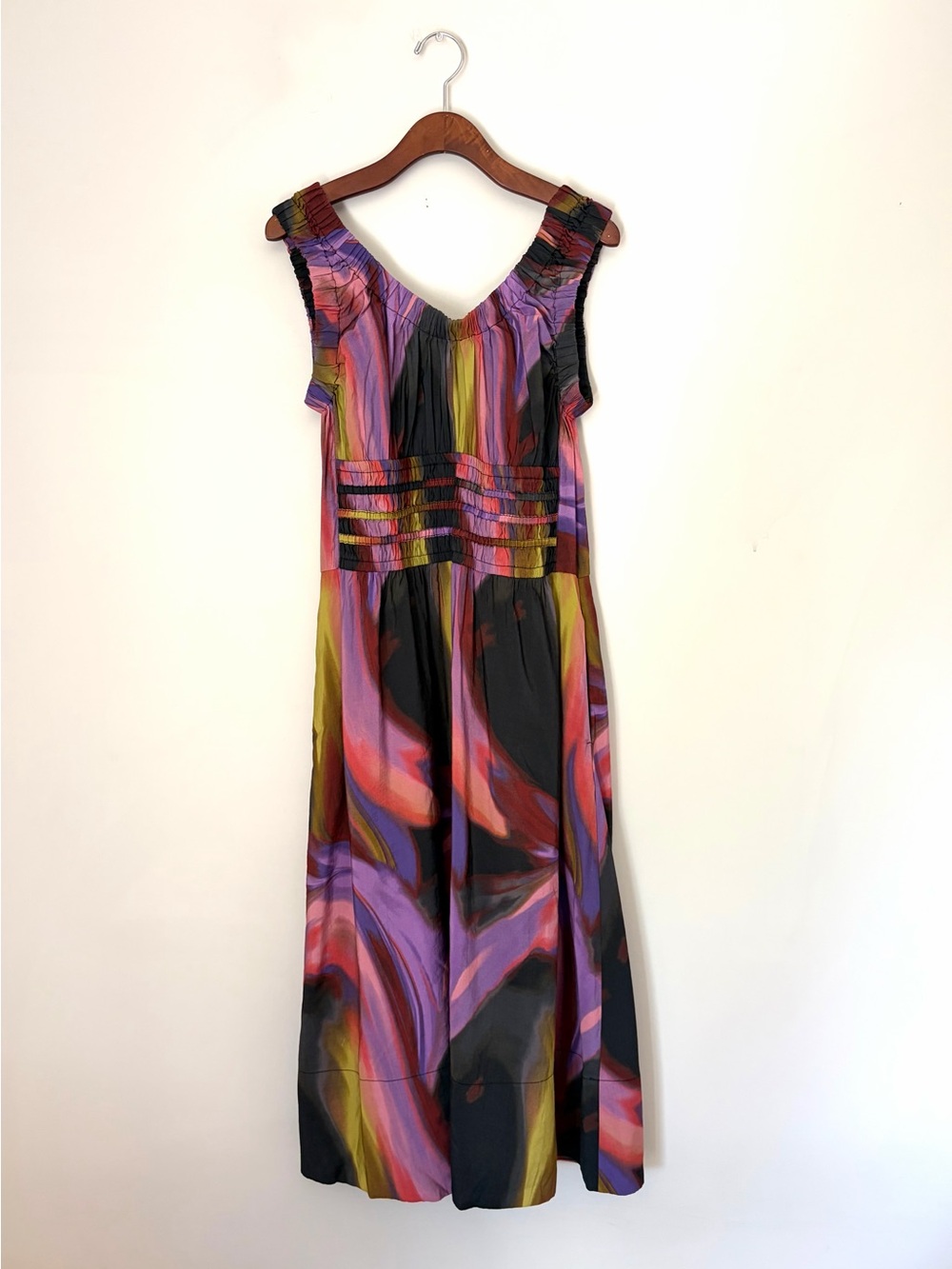 Nicole Miller psychedelic print tank dress size L
